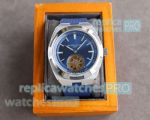 TW Factory Copy Vacheron Constantin Tourbillon Ultra-thin SS Blue Dial Watch 42.5mm